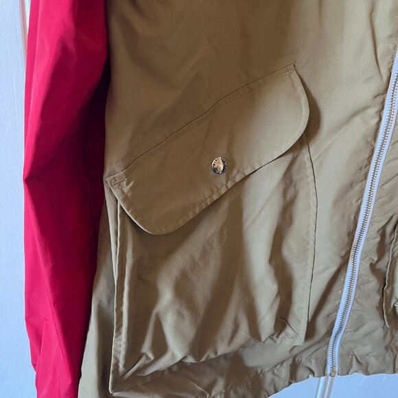 Colourblocked Red and Tan Penfield Windbreaker - Picture 3 of 6